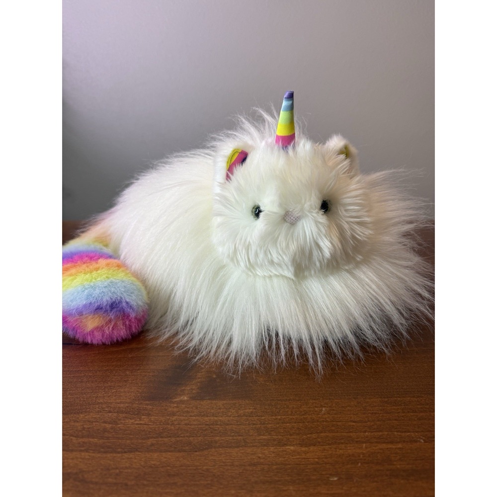 VGUC-15" Douglas Cuddle Toys Ziggy Caticorn Rainbow Fuzzle Cat Unicorn Plush